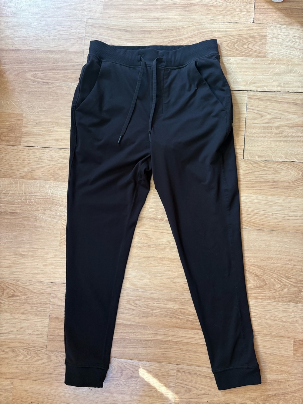 Birddogs Men’s Jogger Sweatpants Drawstring Zipper Pocket Black M Casual